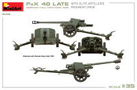 German 7,5cm Anti-Tank Gun Pak 40 - late with Crew - 1/35