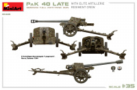 German 7,5cm Anti-Tank Gun Pak 40 - late with Crew - 1/35