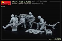 German 7,5cm Anti-Tank Gun Pak 40 - late with Crew - 1/35