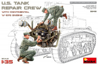 US Tank Repair Crew with Continental W-670 Engine - 1:35