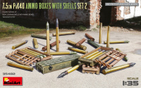German 7,5cm PaK 40 Ammo boxes with shells set 2 - 1/35