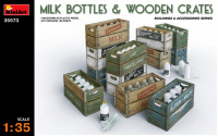 Milk Bottles & Wooden Crates - 1/35