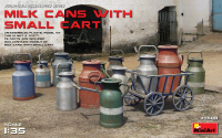 Milk Cans with small cart - 1/35