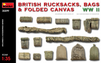British Rucksacks, Bags and Folded Canvas - WW2 - 1/35