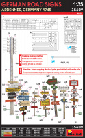 Deutsche Straßenschilder Ardennen 1945 - 1:35