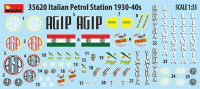 Italienische Zapfsäulen 1930 - 1940er Jahre / Italian Petrol Station 1930s - 1940s - 1:35