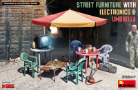 Street Furniture with Electronics and Umbrella - 1/35