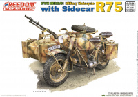 R75 with sidecar - German WWII Military Motocycle - 1/16
