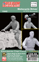 R75 with sidecar - German WWII Military Motocycle - with Driver Figure - Special Edition - 1/16