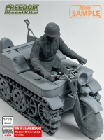 German Sd.Kfz. 2 - Kettenkraftrad - US Army captured Version - Special Edition with Figure - 1/16