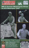 Motorradfahrer - WWII Deutscher Soldat - R75 Motorrad - Fahrer Figur - 1:35