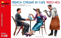 Französische Zivilisten im Café / French Civilians in Cafe - 1930 - 1940s - 1:35