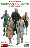 German Civilians - 1930 - 1940s - with Resin heads - 1/35