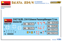 Sd.Kfz. 234/4 Schwerer Panzerspähwagen with 7,5cm gun - with full interior - 1/35