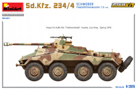 Sd.Kfz. 234/4 Schwerer Panzerspähwagen with 7,5cm gun - with full interior - 1/35