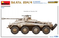 Sd.Kfz. 234/4 Schwerer Panzerspähwagen with 7,5cm gun - with full interior - 1/35