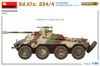 Sd.Kfz. 234/4 Schwerer Panzerspähwagen with 7,5cm gun - with full interior - 1/35