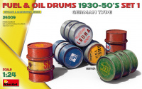 Fuel & Oil Drums 1930 - 1950s - Set 1 - German Type - 1/24