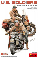 US Soldiers with WLA Motorcycles - 1/35