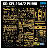 Sd.Kfz. 234/2 Puma with Engine Parts / mit Motor Nachbildung - 1:35