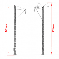 Railroad Power Poles & Lamps - 1/35