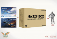 Horten Ho 229 Box - Ho 229A + Ho 229B + 1:16 Ho 229 Piloten Figur - 1:32