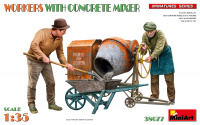 Workers with Concrete Mixer - 1/35