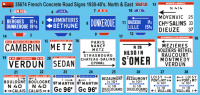 Französische Beton Straßenschilder - 1930er und 1940er Jahre - Nord und Ost - 1:35