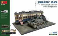 Charkiw 1943 - Straßenbahn, StuG III Ausf. G mit Besatzung und Panzergrenadieren - Big Set - Diorama - 1:35