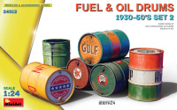 Fuel & Oil Drums 1930 - 1950s - Set 2 - 1/24