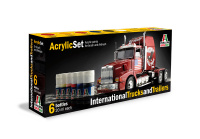 Italeri Acrylic Set International Trucks and Trailers - 6 colors