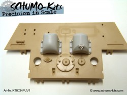 PU-Guss Auspuff- Panzerschutz für Tamiya Königstiger 1:16 #1