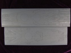 Holzdeck Blau für 1:350 USS Missouri BB-63 - Tamiya 78018 - 1:350