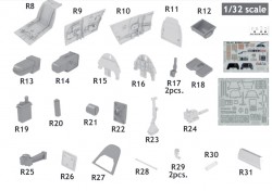 Cockpit für 1:32 Messerschmitt Bf109 G-6 - Revell 04665 - 1:32