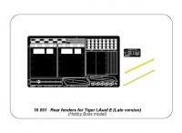 Rear Fenders Tiger I Mid-Late Production for 1/16 Hobby Boss 82601